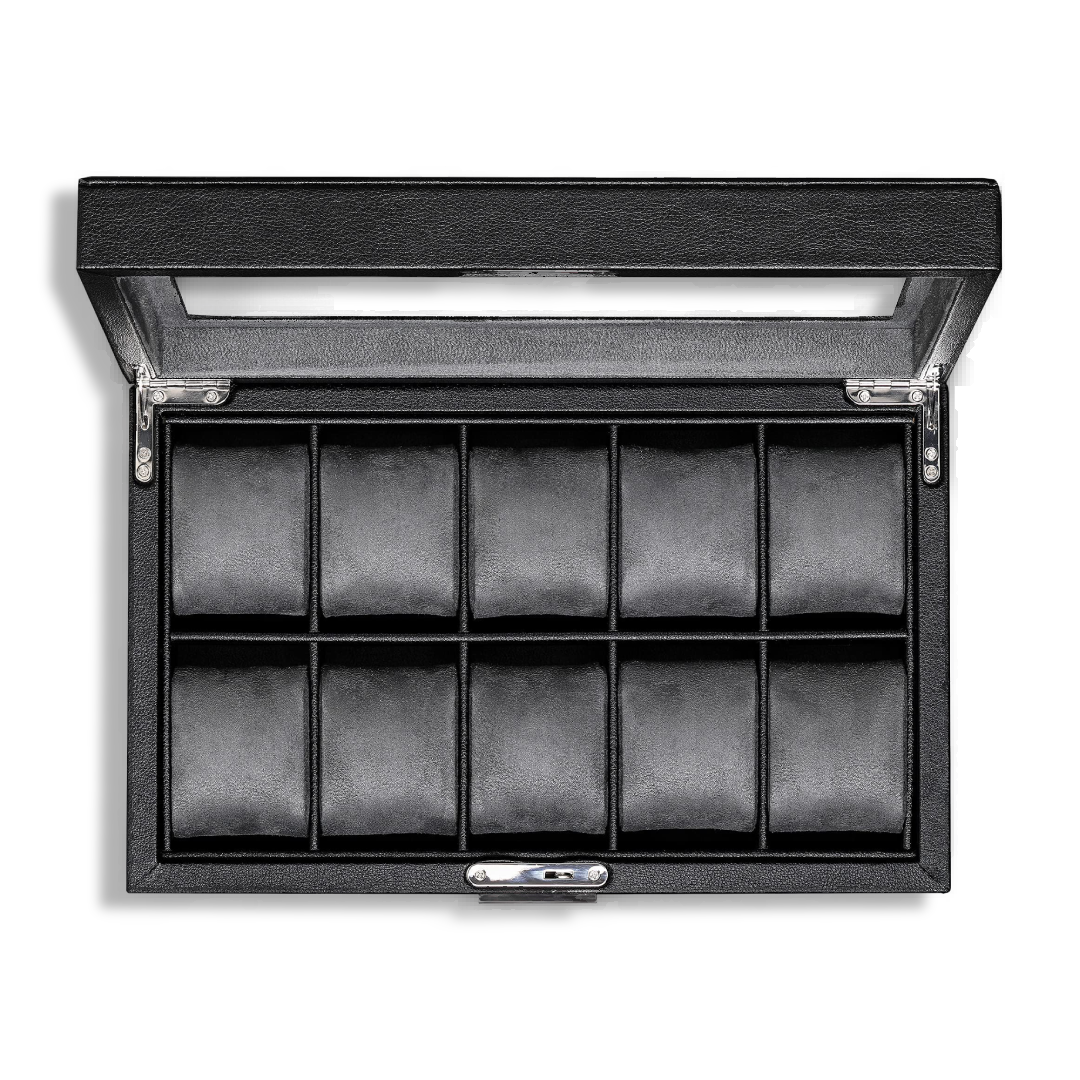 10 Slot Leather Watch Box